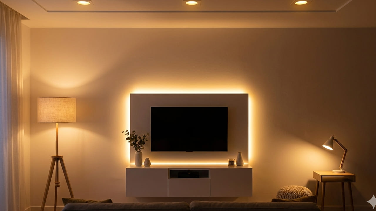 ঘর সাজানোর অন্যতম গুরুত্বপূর্ণ বিষয় হল সঠিক লাইটিং বা আলোকসজ্জা। শুধুমাত্র একটি উজ্জ্বল ওভারহেড লাইটের ওপর নির্ভর না করে লেয়ারড লাইটিং ব্যবহার করুন। স্মার্ট বাল্ব, ফ্লোর ল্যাম্প কিংবা টিভির পেছনে এলইডি স্ট্রিপ ঘরের পরিবেশ এক মুহূর্তে বদলে দিতে পারে। Geminni AI