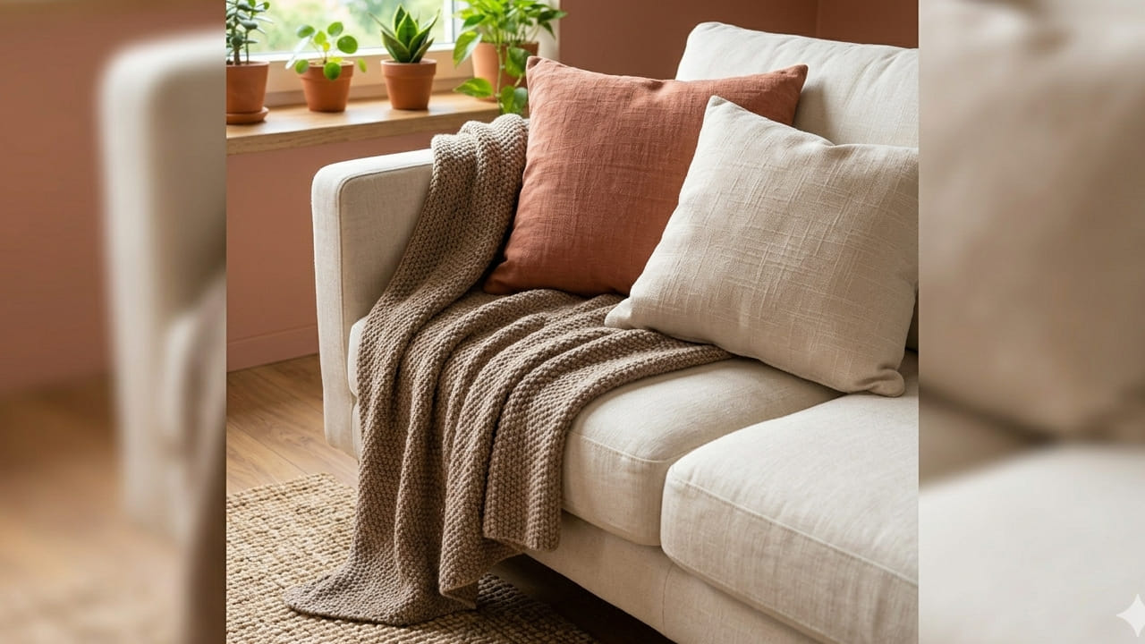 ঘরকে আরামদায়ক ও ঘরোয়া লুক দিতে নরম ফেব্রিক বা টেক্সটাইল ব্যবহার করুন। সোফায় লিনেন কুশন, মেঝেতে কার্পেট কিংবা একটি সুন্দর থ্রো আপনার বসার ঘরে আভিজাত্য যোগ করবে। কোনো বড় পরিবর্তন ছাড়াই এগুলো ঘরকে অনেক বেশি উষ্ণ করে তোলে। Geminni AI