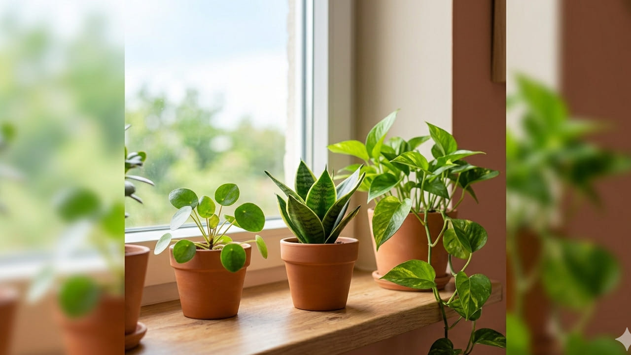 ঘরের ভেতর সজীবতা আনতে ইনডোর প্ল্যান্টের কোনো বিকল্প নেই। জানালার পাশে বা শেলফে মানিপ্ল্যান্ট, স্নেক প্ল্যান্ট কিংবা সাকুলেন্ট জাতীয় গাছ রাখতে পারেন। এগুলো যত্ন নেওয়া যেমন সহজ, তেমনি ঘরের বাতাস নির্মল রাখতেও সাহায্য করে। Geminni AI