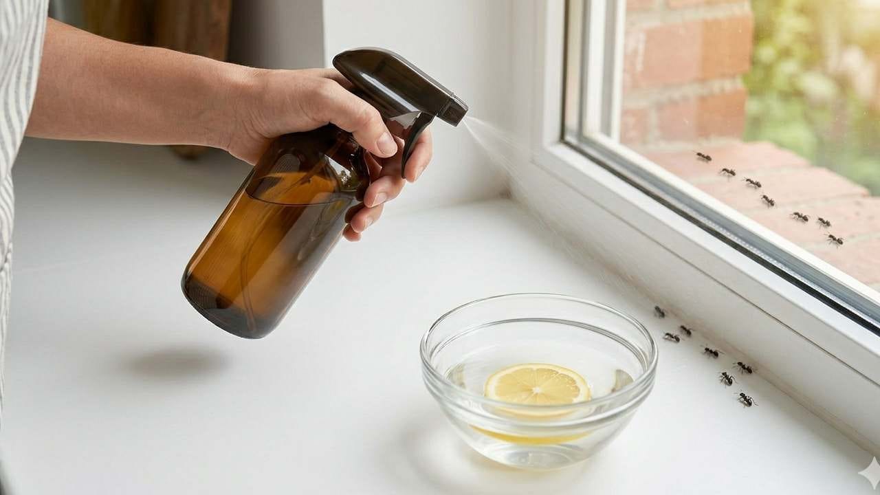  পিপঁড়ে বা মাছি তাড়াতে ভিনিগারের কোনও বিকল্প নেই। সমপরিমাণ জল ও সাদা ভিনিগার মিশিয়ে রান্নাঘর এবং জানলার ধারে স্প্রে করে দিন। ভিনিগারের তীব্র গন্ধ পোকামাকড়কে বিভ্রান্ত করে এবং তাদের ঘরের ভেতরে ঢুকতে বাধা দেয়। Gemini AI