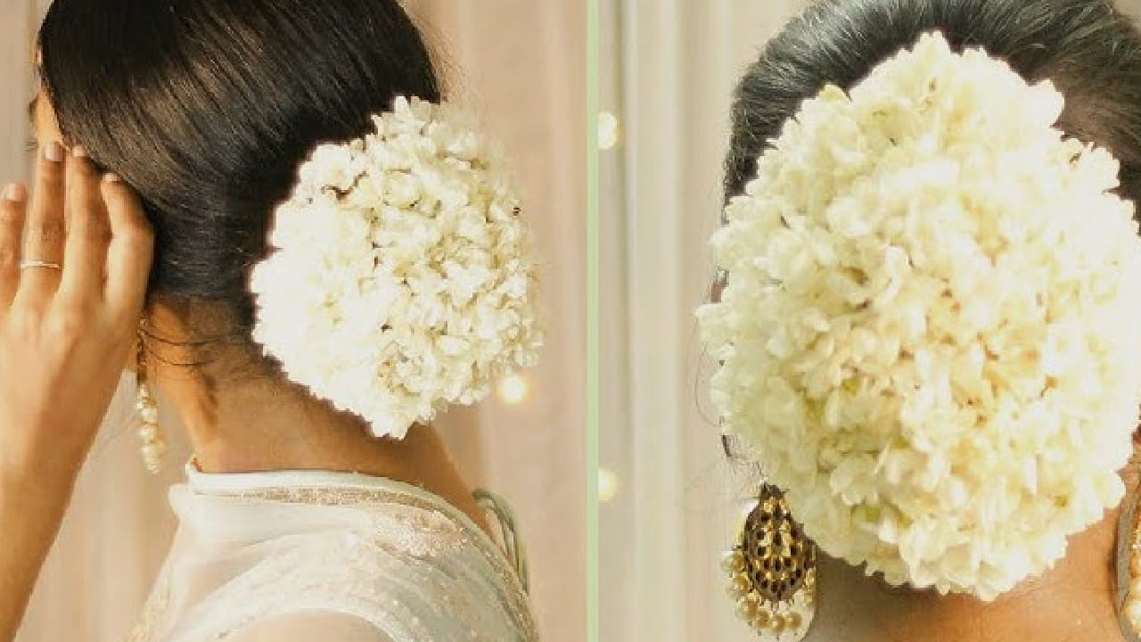 গরমে আরামের জন্য চুলে সুন্দর একটি খোঁপা বা হাতখোঁপা করে নিতে পারেন। খোঁপার চারপাশে জুঁই বা বেল ফুলের মালা জড়িয়ে দিলে আসবে স্নিগ্ধ সুবাস। যাঁরা চুল খোলা রাখতে চান, তাঁরা একপাশে একটি ক্লিপ দিয়ে ফুল আটকে নিন। you tube