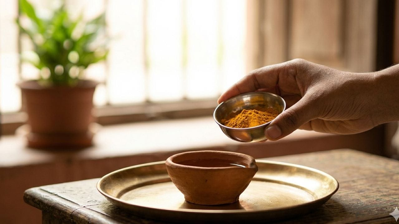 পরিবারের সদস্যদের মধ্যে সারাক্ষণ অশান্তি বা মনের মিল না থাকলে সোমবার একটি টোটকা করুন। একটি নতুন মাটির প্রদীপে পরিষ্কার জল ভরে তাতে অল্প হলুদের গুঁড়ো মিশিয়ে নিন। এটি বাড়ির পরিবেশ শান্ত রাখতে সাহায্য করবে। Gemini AI