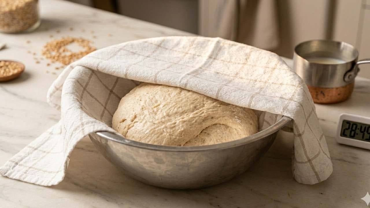 আটা মাখার সঙ্গে সঙ্গেই রুটি বেলতে শুরু করলে রুটি সাধারণত ভালো ফোলে না এবং শক্ত হয়ে যায়। আটা মাখা হয়ে গেলে তা অন্তত ২০ থেকে ৩০ মিনিট একটি ঢাকনা বা ভিজে কাপড় দিয়ে ঢেকে রাখা জরুরি। এই সময়টুকু দিলে আটার গ্লুটেন সেট হওয়ার সুযোগ পায়, ফলে রুটি বেলার সময় তা অনেক বেশি মসৃণ হয়। Gemini AI