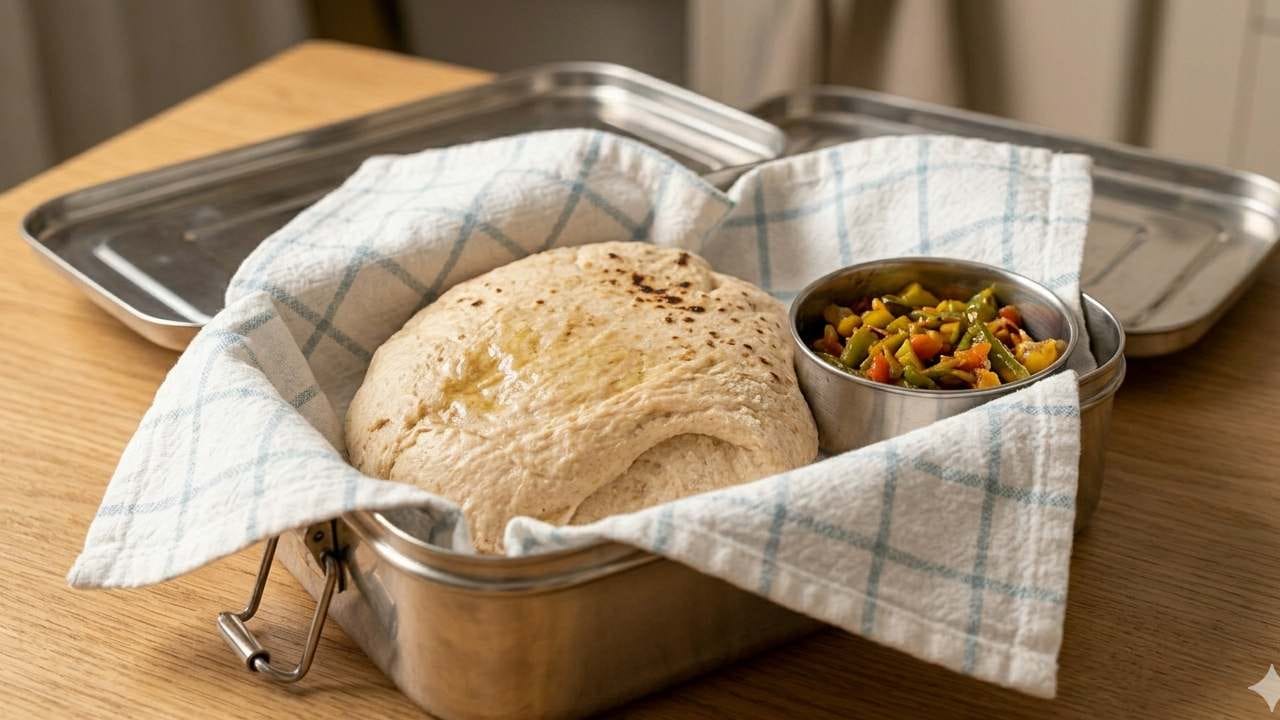 টিফিন বক্সে রুটি দেওয়ার সময় তা সরাসরি না ভরে সবসময় পাতলা টিস্যু বা কাপড় ব্যবহার করা উচিত। বক্সের ভেতরে অতিরিক্ত আর্দ্রতা জমে রুটি যাতে স্যাঁতস্যাতে না হয়, সেদিকে খেয়াল রাখা প্রয়োজন। এই ঘরোয়া ও সহজ পদ্ধতিগুলো মেনে চললেই হাতের তৈরি রুটি থাকবে একদম তুলোর মতো নরম। Gemini AI