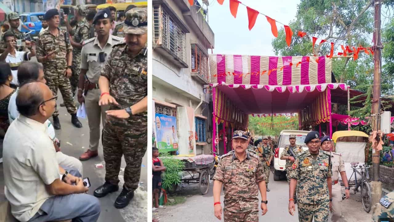 Security forces interacted with local residents: 'নির্বিঘ্নে ভোট দিন', ভোটারদের 'ভয়' দূর করতে পথে বিএসএফ