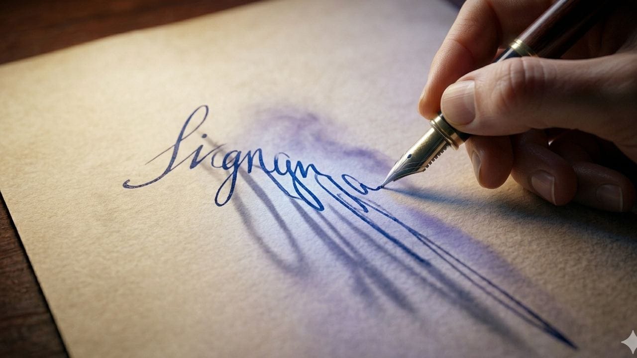 সই করার সময় কলম যদি ক্রমান্বয়ে উপর থেকে নিচের দিকে নামতে থাকে। তবে তা মানসিক উদ্বেগের লক্ষণ হতে পারে বলে মনে করেন বিশেষজ্ঞরা।পরিস্থিতি জটিল হলে এঁরা মানসিকভাবে কিছুটা বিপর্যস্ত হয়ে পড়তে পারেন। Gemini AI