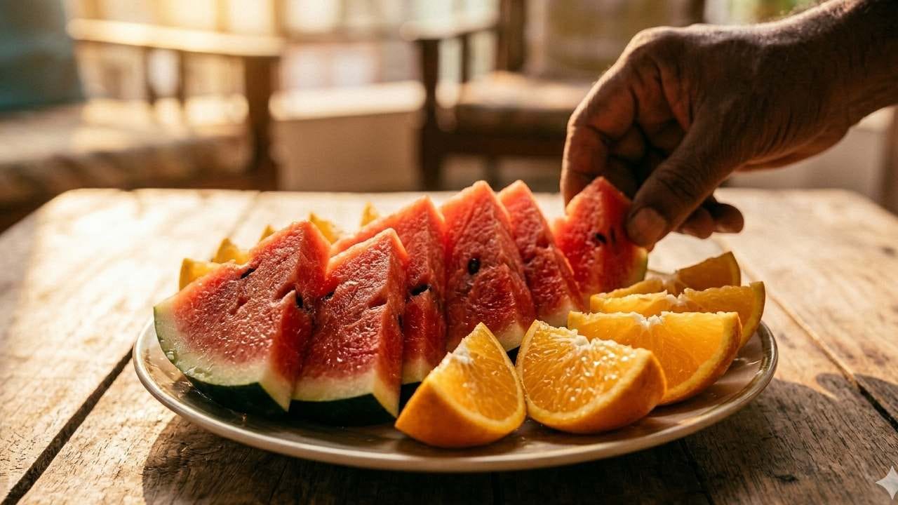 তাজা ফলের রস শরীরে প্রয়োজনীয় শক্তির জোগান দেয় এবং খনিজ লবণের ভারসাম্য ফেরায়। তবে প্যাকেটজাত ফলের রসের বদলে সবসময় বাড়িতে তৈরি চিনি ছাড়া রস খাওয়ার চেষ্টা করুন। এটি ম্যাগনেসিয়ামের মাত্রা বজায় রেখে হৃদযন্ত্রকেও ভালো রাখতে সাহায্য করে। Gemini AI