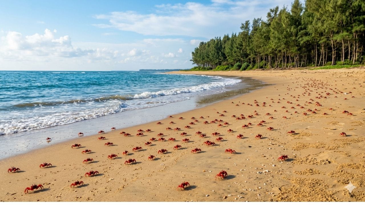 তাজপুর : দিঘা বা মন্দারমণির ভিড় এড়াতে চাইলে তাজপুর আপনার জন্য সেরা। লাল কাঁকড়া ও ঝাউবনের স্নিগ্ধতা আপনাকে মুগ্ধ করবেই।  - AI