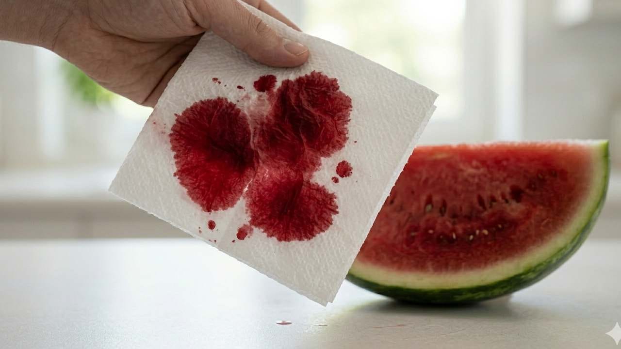 যদি টিস্যু পেপারের রং গাঢ় লাল বা কমলা হয়ে যায়, তবে বুঝবেন এতে ইরিথ্রোসিনের মতো কৃত্রিম রং মেশানো হয়েছে। প্রাকৃতিক উপায়ে পাকা তরমুজে কেবল জলীয় ভাব থাকবে, কোনও কড়া রং লাগবে না। Gemini AI