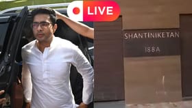 Live: অভিষেকের 'শান্তিনিকেতনে' কলকাতা পুলিশ