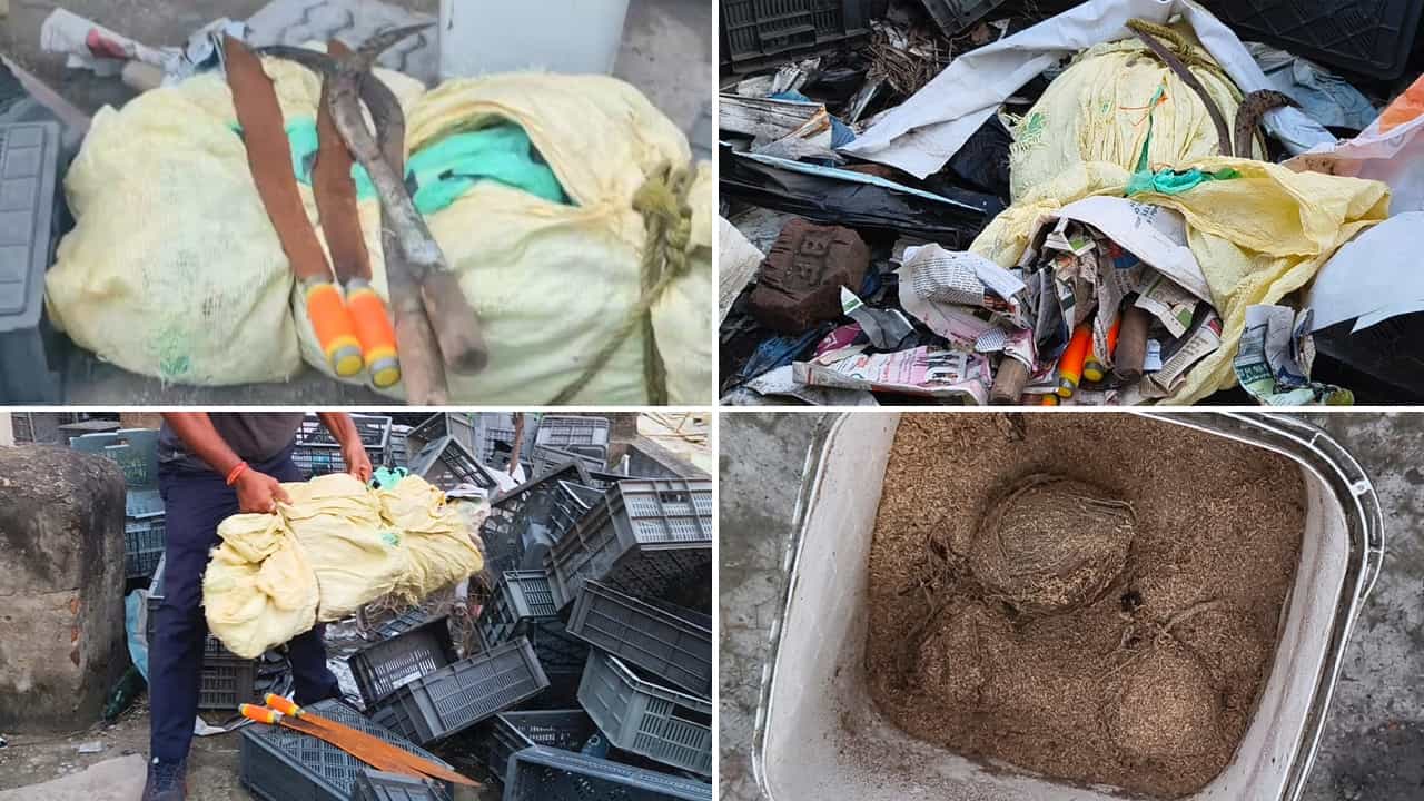 Bombs Recovered in Arambagh: তৃণমূলের কার্যালয়ের উপরে বস্তাভর্তি আগ্নেয়াস্ত্র, বোমা; কী চলছে আরামবাগে?