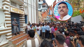 দুপুরে কব্জি ডুবিয়ে খেলেন শুভেন্দু, পাতে কী কী ছিল জানেন?