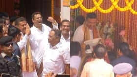 Live: ২০৭ পদ্মের মালা, শঙ্খনাদে মুখ্যমন্ত্রীকে বরণ BJP কর্মীদের