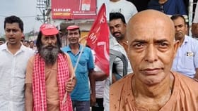 ১৫ বছরের প্রতিজ্ঞা পূরণ করে চুল-দাড়ি কাটলেন বাম কর্মী আশুতোষ