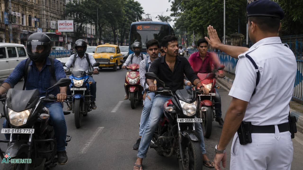 West Bengal Police: হেলমেট ছাড়া বাইক নিয়ে রাস্তায়? সাবধান হয়ে যান