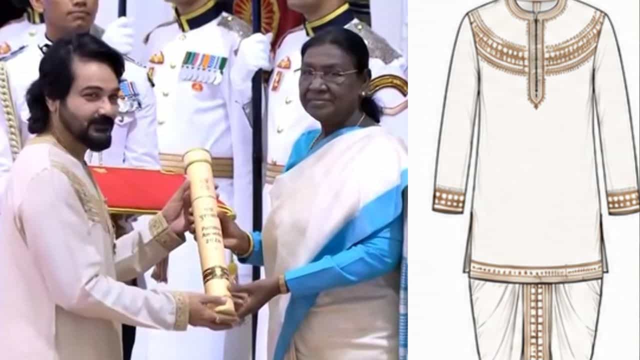 পদ্মশ্রী পুরস্কার নেওয়ার সময় প্রসেনজিতের পোশাকে বাংলা থিয়েটারের ছোঁয়া পদ্মশ্রী পুরস্কার নেওয়ার সময় প্রসেনজিতের পোশাকে বাংলা থিয়েটারের ছোঁয়া
