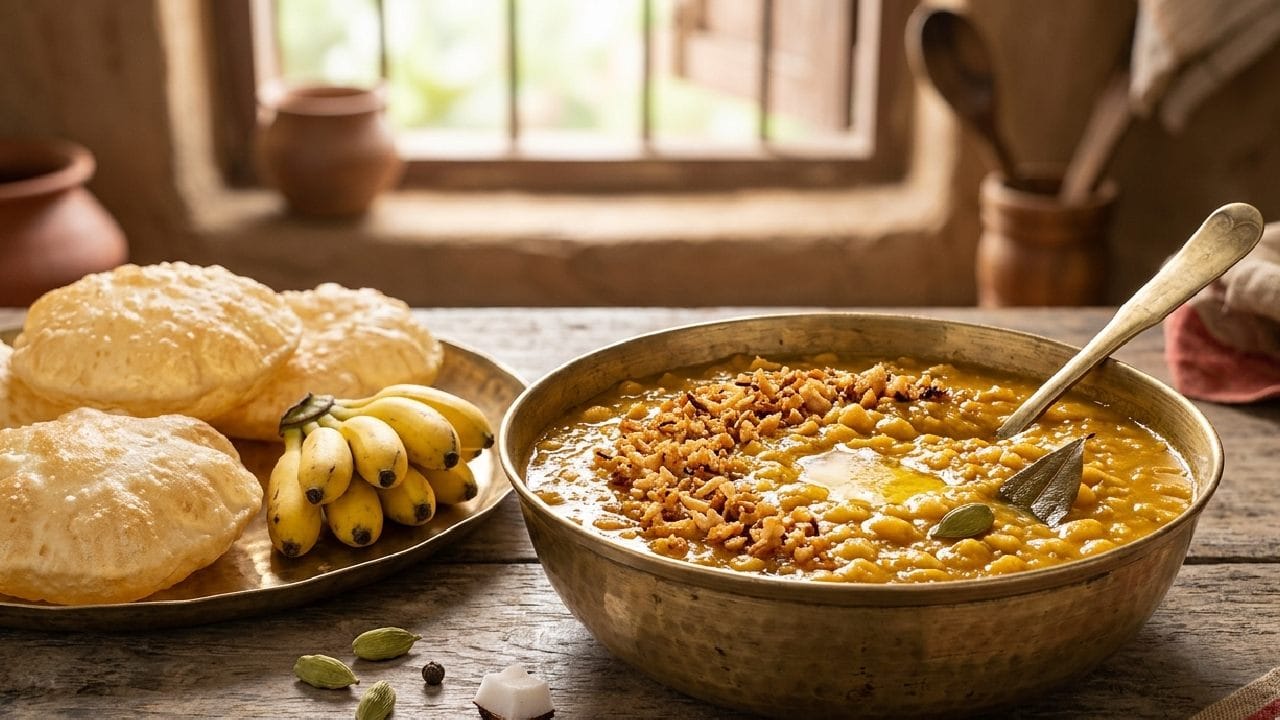 সামান্য মিষ্টি স্বাদের এই ছোলার ডাল পুরোপুরি ঐতিহ্যবাহী বাঙালি ঘরানার স্বাদ এনে দেয়। প্রোটিনে ভরপুর এই ডাল সারা দিনের ক্লান্তি দূর করে শরীরে এনার্জি জোগাতে সাহায্য করে। গরম ভাতের সঙ্গেও এই ডাল খেতে মন্দ লাগে না, বরং বেশ তৃপ্তিই দেয়। Gemini Ai