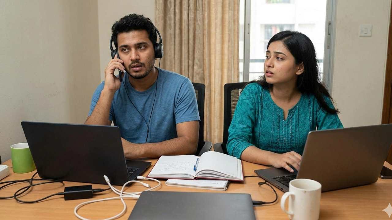 হঠাৎ সারাক্ষণ একসঙ্গে থাকা কঠিন লাগতে পারে।  ব্যক্তিগত সময় কমে, কাজের জায়গা ভাগ হয়।  ধৈর্য আর নমনীয়তা দিয়ে এই পরিবর্তন মানিয়ে নিন। Gemini AI
