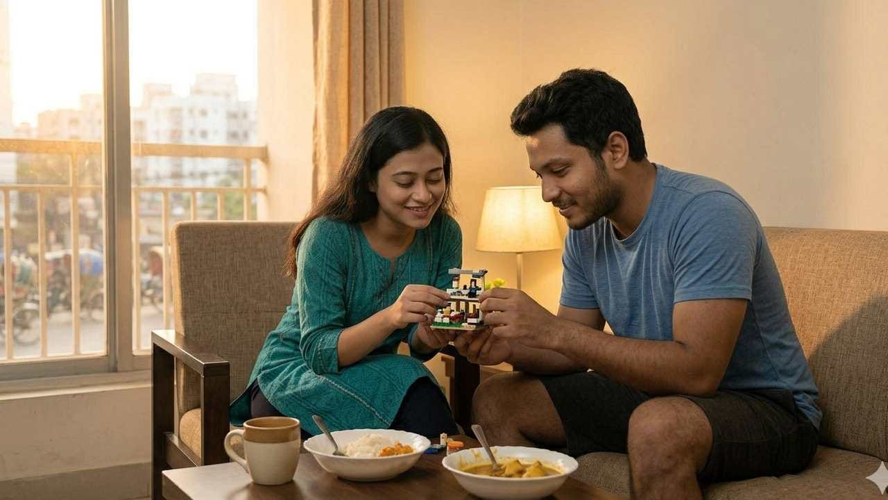 সারাদিন পাশে থাকলেই সম্পর্ক ভালো থাকে না।  দিনের শেষে শুধু দুজনের জন্য কিছু সময় রাখুন।  একসঙ্গে খাওয়া, ঘুরতে যাওয়া, নতুন কিছু করুন। Gemini AI