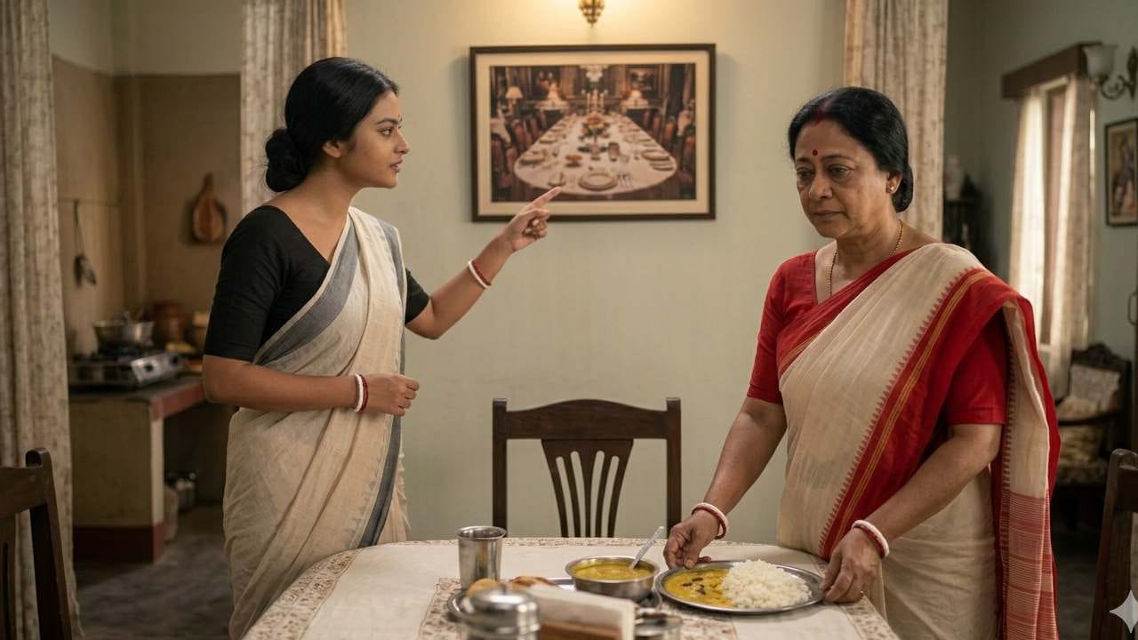 আপনার বাপের বাড়ি যতই রাজকীয় বা আধুনিক হোক না কেন, শ্বশুরবাড়ির সঙ্গে তার তুলনা টানবেন না। বার বার নিজের বাপের বাড়ির শ্রেষ্ঠত্ব জাহির করলে শাশুড়ি অপমানিত বোধ করতে পারেন। প্রতিটি বাড়ির নিয়মকে সম্মান দিন। Gemini AI