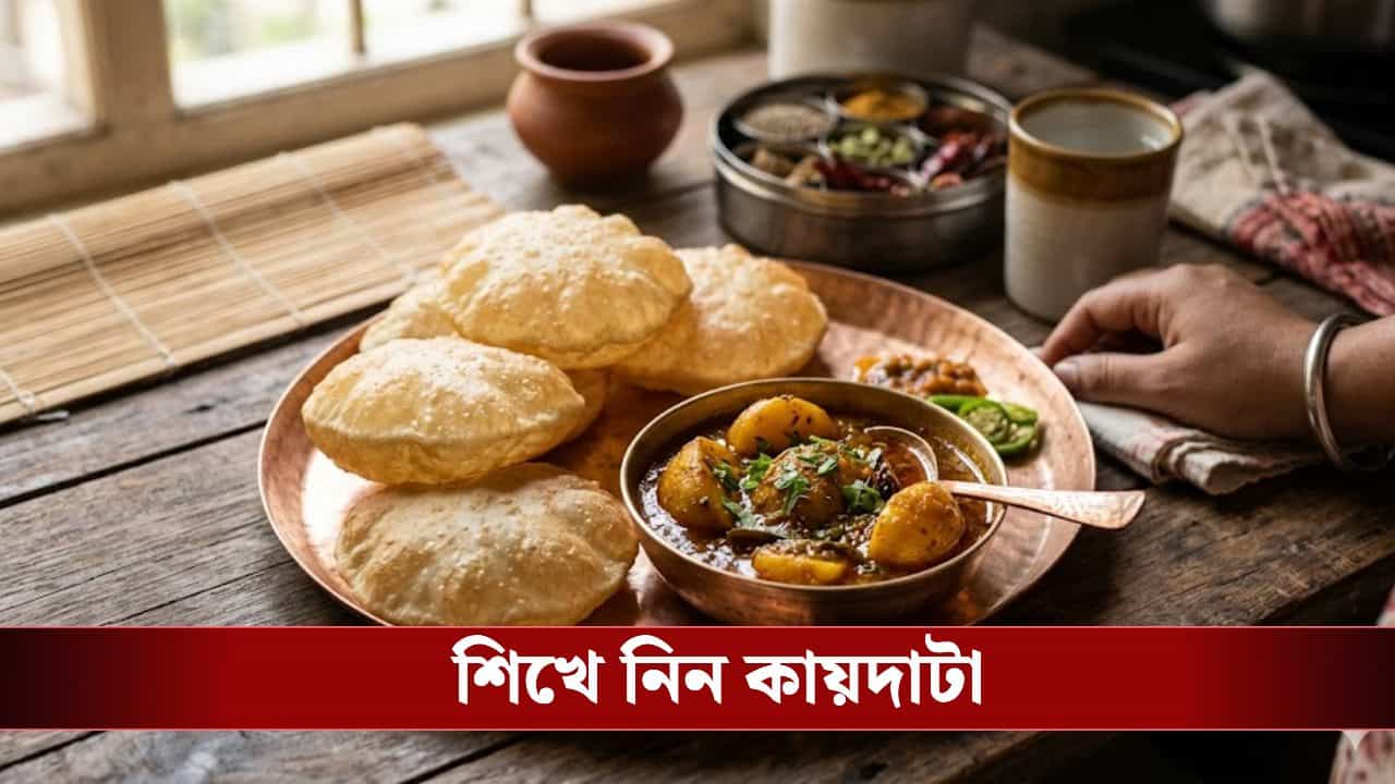 Oil free luchi recipe in pressure cooker: এক ফোঁটাও তেল লাগবে না! প্রেসার কুকারে বানান ফুলকো ফুলকো লুচি Oil free luchi recipe in pressure cooker: এক ফোঁটাও তেল লাগবে না! প্রেসার কুকারে বানান ফুলকো ফুলকো লুচি