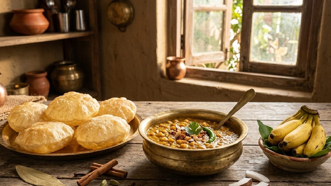 ছোলার ডাল সাধারণত উৎসব বা বিশেষ কোনও দিনের রান্না হিসেবেই বেশি জনপ্রিয়। তবে গরমের দিনেও লুচি বা রুটির সঙ্গে এই ডাল খাওয়ার মজাই আলাদা। নারকেল কুচি, তেজপাতা, দারচিনি আর এলাচের গন্ধে এই পদটি একেবারেই জমে যায়। Gemini Ai