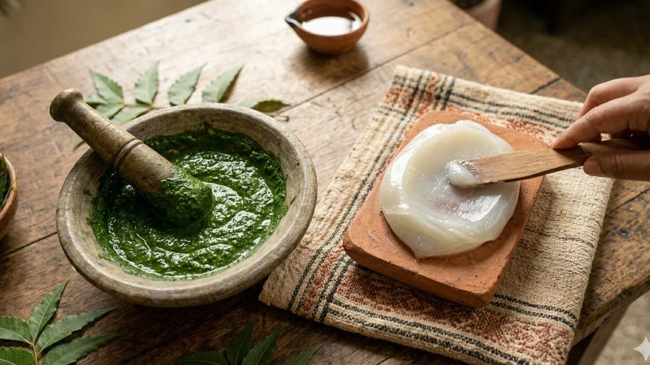 নারকেল তেল ছাড়াও নিমের পাতা বাটা ত্বকের র‍্যাশে দারুণ কাজ দেয়। যদি ত্বকে খুব বেশি জ্বালাপোড়া হয়, তবে চন্দনের প্রলেপ লাগাতে পারেন। এটি ত্বককে ভেতর থেকে শীতল রাখতে সাহায্য করে। Gemini Ai