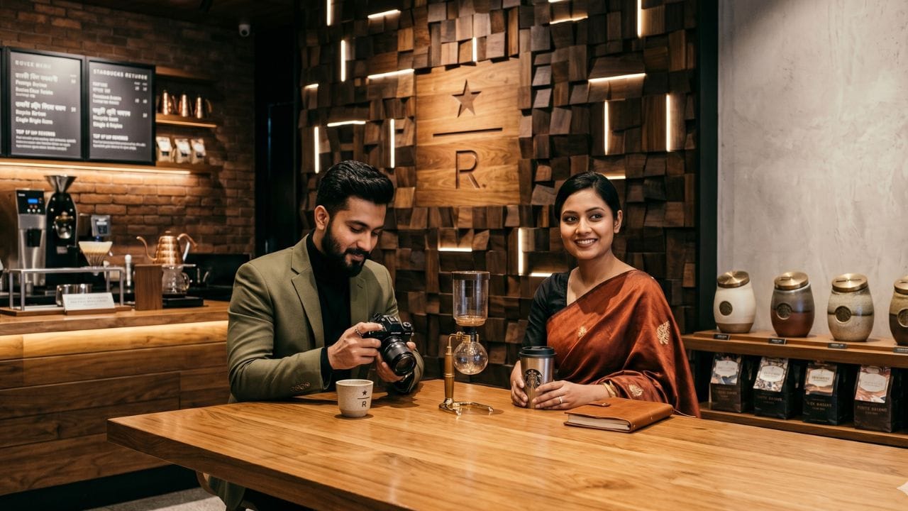 স্টারবাকস ইন্ডিয়ার সিওও আদৃত মিশ্র ভারতের বাজারে তাঁদের ভবিষ্যৎ নিয়ে আশাবাদী। তাঁর মতে, ভারতের কফি বাজার এখনও সম্পূর্ণ 'এক্সপ্লোরড' নয়। তাই বড় বড় মেট্রো শহরগুলি থেকে শুরু করে ছোট শহরগুলোতেও ব্যবসার পরিধি বাড়ানোর জন্য অনেক সুযোগ পেয়েছে স্টারবাকস। (Credit - AI)