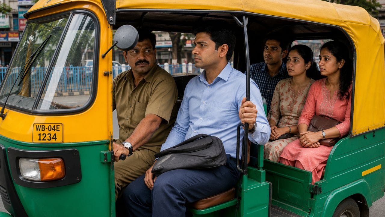 চালকের থেকে নিরাপদ দূরত্ব বজায় রাখুন (Maintain Distance from Driver): চালকের একেবারে গা ঘেঁষে বসবেন না। গিয়ার পরিবর্তন করতে বা হ্যান্ডেল ঘোরাতে যাতে চালকের কোনো অসুবিধা না হয়, সেদিকে খেয়াল রাখুন।