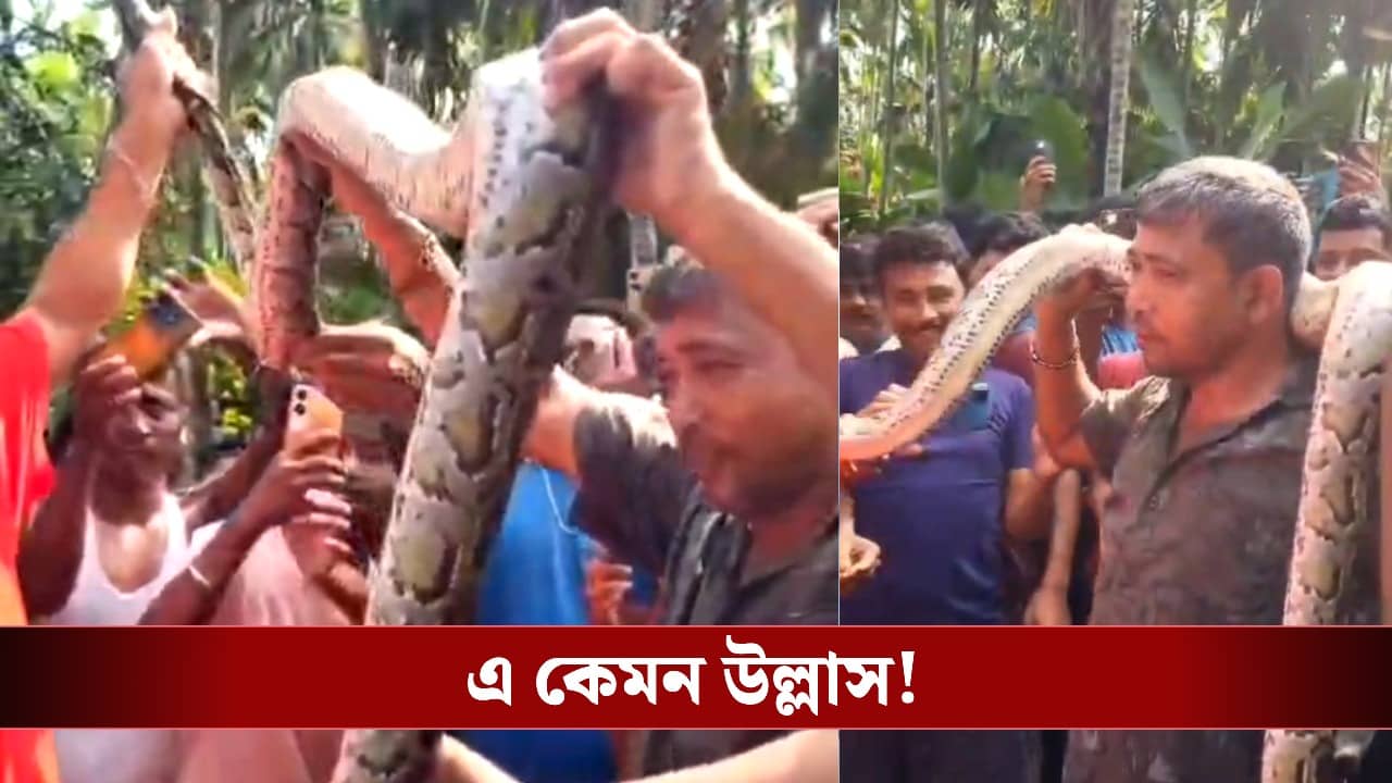 10-Foot-Long Python: গলায় ১০ ফুট লম্বা অজগর জড়িয়ে দেদার ছবি! কঠোর ব্যবস্থা নেওয়ার কথা বলছেন বনমন্ত্রী