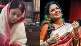 লালপাড় সাদা শাড়ি, মাথায় ঘোমটা, কীসে ব্যস্ত গায়িকা ইমন?