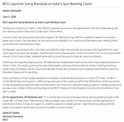 BCCI Notice