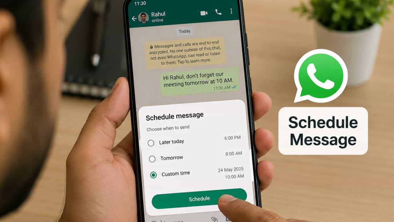 WhatsApp Message Scheduling Feature: বিরাট চমক! এবার WhatsApp-এ শিডিউল করা যাবে মেসেজ, কীভাবে করবেন? WhatsApp Message Scheduling Feature: বিরাট চমক! এবার WhatsApp-এ শিডিউল করা যাবে মেসেজ, কীভাবে করবেন?