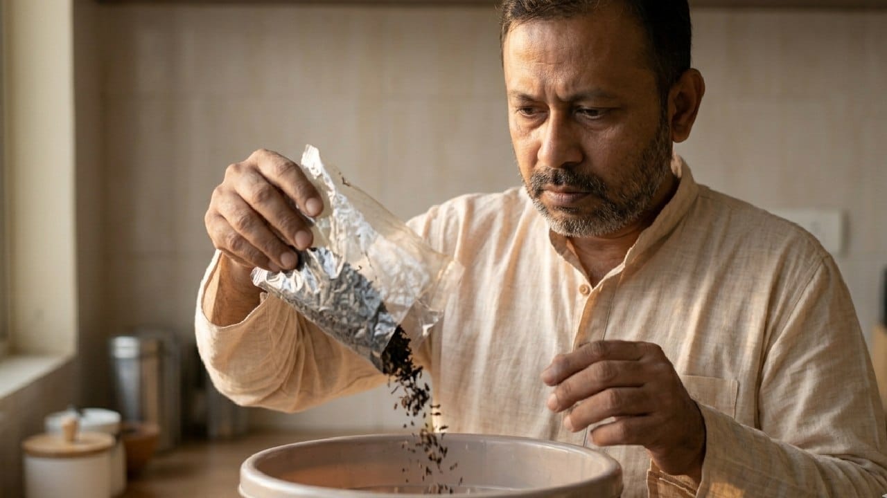 অনেক সময় ব্যবহৃত পাতা শুকিয়ে এবং রং করে নতুন প্যাকেটে ভরে আবার বাজারে বিক্রি করা হয়। এই পাতাগুলো সাধারণ পাতার তুলনায় অনেক হালকা হয়, তাই জলের গ্লাসে ফেললে এগুলো ভাসতে থাকে এবং সহজে নিচে ডোবে না। অন্যদিকে খাঁটি চা পাতা কিছুটা ভারী হওয়ার কারণে জলের গ্লাসে ফেলার কিছুক্ষণের মধ্যেই তা ধীরে ধীরে নিচে থিতিয়ে পড়ে। Gemini AI