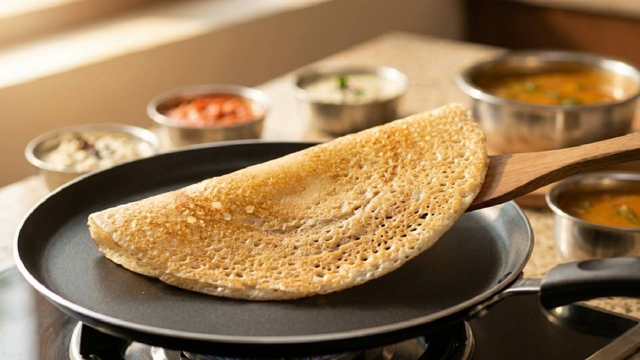 প্রতিদিনের ডাল, তরকারি, মাংস বা কড়া আঁচের রান্নার জন্য স্টেইনলেস স্টিলের কড়াই সেরা বিনিয়োগ। আর সকালের জলখাবারে তেল ছাড়া অমলেট বা দোসা তৈরির জন্য ক্যাবিনেটে একটি ভালো নন-স্টিক ফ্রাইপ্যান রাখুন। Gemini Ai