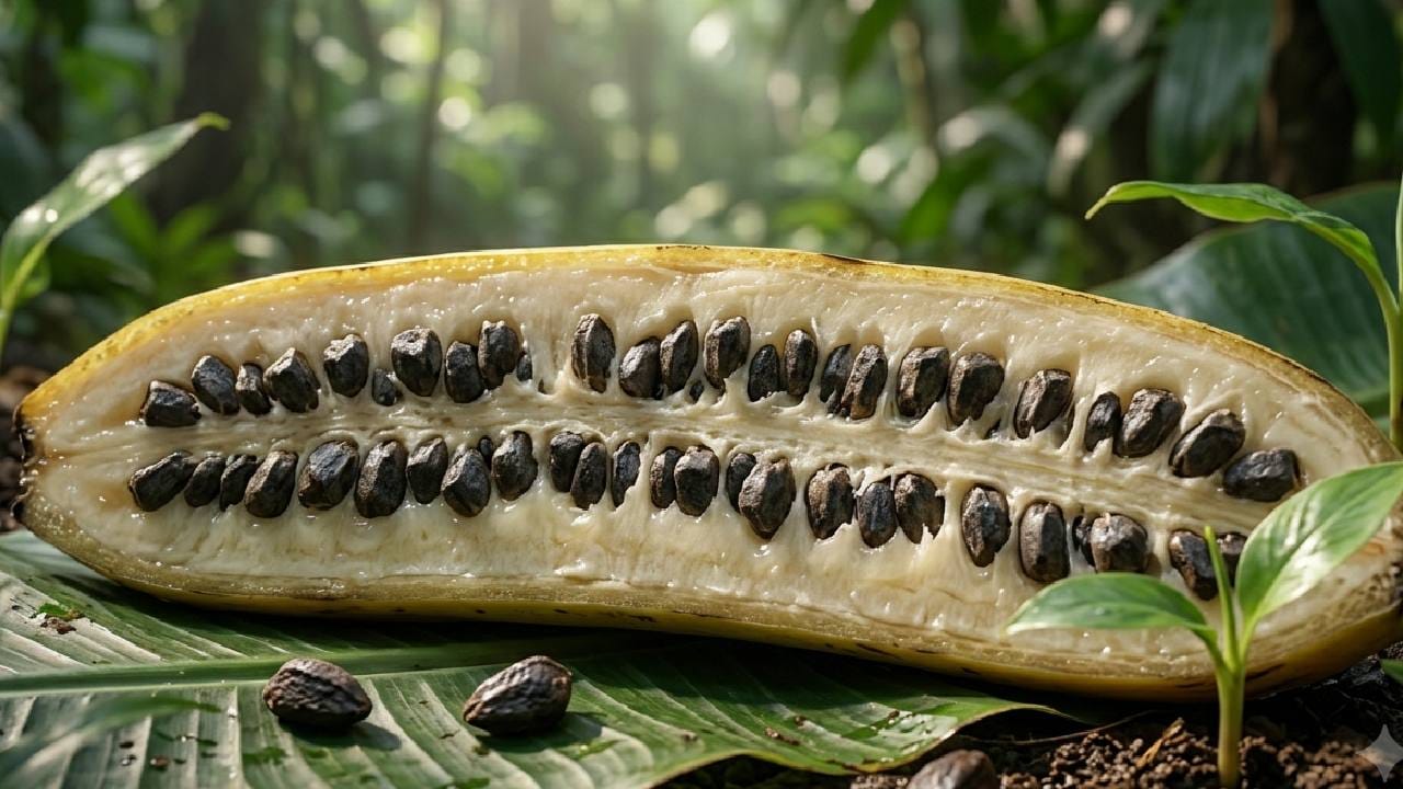 ইতিহাস ঘাঁটলে দেখা যায় যে প্রাকৃতিকভাবে জন্ম নেওয়া আদি বন্য কলায় (যেমন: মুসা একুমিনাটা) জন্মের সময় আঙুলের ডগার মতো বড় বড় এবং পাথরের মতো শক্ত বীজ থাকত। সেই বীজগুলো কিন্তু মোটেও বন্ধ্যা ছিল না এবং জঙ্গল বা পাহাড়ি পরিবেশে সেই বন্য কলার শক্ত বীজ মাটিতে পড়লে তা থেকে প্রাকৃতিকভাবেই ১০০% নতুন কলাগাছের জন্ম হত। বনের পশুপাখিরা সেই কলা খেয়ে মলত্যাগের মাধ্যমে দূর-দূরান্তে বীজ ছড়িয়ে দিয়ে প্রাকৃতিকভাবেই কলার বংশবিস্তার বজায় রাখত। Gemini Ai