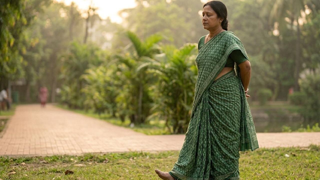 ব্রিস্ক ওয়াক করা শেষ হলে ধীরে ধীরে হাঁটার গতি কমিয়ে এনে ৫ থেকে ৭ মিনিটের জন্য হালকা স্ট্রেচিং শুরু করুন। দুই হাত ভালোভাবে প্রসারিত করে, হাঁটু সামান্য ভাঁজ করে কিংবা এক পা একদিকে ছড়িয়ে দিয়ে এই স্ট্রেচিং করা সম্ভব। এটি জয়েন্টের ওপর চাপ কমায় এবং শরীরের নিম্নাংশের শক্ত হয়ে যাওয়া পেশিগুলিকে শিথিল করতে সাহায্য করে। Gemini AI