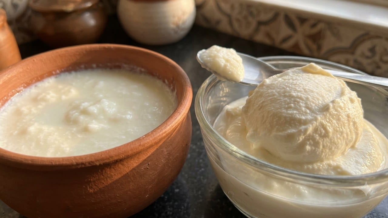 সাধারণ টক দইয়ের টেক্সচার বেশ নরম, হালকা এবং কিছুটা তরল প্রকৃতির হয়ে থাকে, যার স্বাদ মৃদু টক। কিন্তু একাধিকবার জল ছেঁকে নেওয়ার কারণে গ্রিক ইয়োগার্ট অত্যন্ত ঘন, মসৃণ এবং রিচ টেক্সচারের হয়। জলীয় অংশ চলে যাওয়ায় গ্রিক ইয়োগার্টের স্বাদেও টক ভাবটা সাধারণ টক দইয়ের তুলনায় অনেক বেশি ও কড়া অনুভুত হয়।  Gemini AI