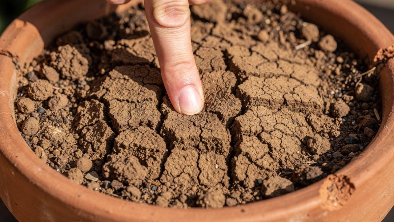 টবের মাটির অবস্থা পরীক্ষা করা হল গাছ তৃষ্ণার্ত কিনা তা নিশ্চিত করার সবচেয়ে নির্ভরযোগ্য এবং সহজ ঘরোয়া উপায়। টবের মাটিতে আঙুল ঢুকিয়ে যদি দেখেন ওপরের অন্তত দুই ইঞ্চি অংশ একদম খটখটে শুকনো এবং ধুলোর মতো ওড়ছে, তবে বুঝবেন এবার জল দেওয়ার সময় এসেছে। তীব্র জলকষ্ট হলে মাটি সাধারণত পাত্রের দেওয়াল থেকে আলগা হয়ে ভেতরের দিকে গুটিয়ে আসে। Gemini Ai