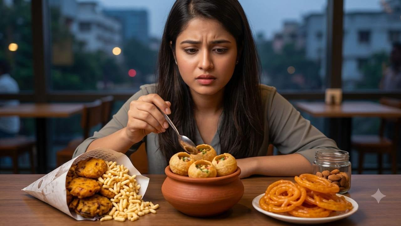 পেট একদম ভরা থাকলেও বিকেল হলেই কেন যেন তেলেভাজা বা ফুচকা খাওয়ার জন্য মন ছটফট করে ওঠে? ডায়েটের বারোটা বাজিয়ে এই মুখরোচক খাবার খাওয়ার তীব্র ইচ্ছে কিন্তু কোনও সাধারণ বিষয় নয়। মেপে খাওয়ার সব কথা ভুলে মন তখন শুধু চিপস, মিষ্টি কিংবা জিলিপির খোঁজ করতে শুরু করে আপনারও? Gemini AI