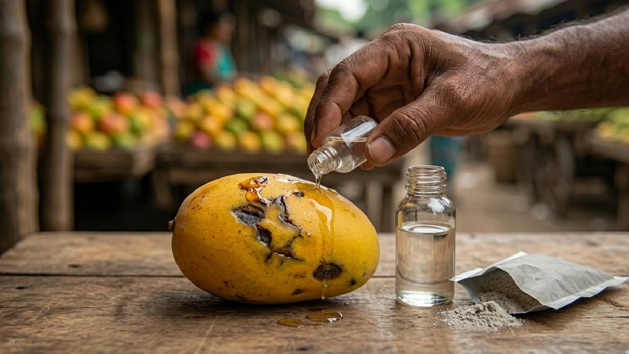 আমের এই রাসায়নিক বিষ থেকে নিজেকে ও পরিবারকে সুরক্ষিত রাখতে খাওয়ার আগে কিছু সতর্কতা মেনে চলা অত্যন্ত জরুরি। বাজার থেকে আম আনার পর প্রবহমান ট্যাপের জলে অন্তত ২-৩ মিনিট ভালো করে ধুয়ে নিতে হবে। এরপর পরিষ্কার জলে আরও ১৫-২০ মিনিট আম ভিজিয়ে রেখে খোসা সম্পূর্ণ ছাড়িয়ে তবেই খাওয়ার অভ্যাস করতে হবে। Gemini Ai