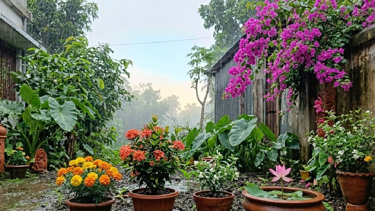 বাগান করা একটি দারুণ শখ এবং বর্ষাকাল সেই শখ পূরণের অন্যতম সেরা সময়। শুধুমাত্র গাছের গোড়ায় যাতে কোনও অবস্থাতেই জল না জমে সেদিকে একটু কড়া নজর রাখলেই হল। আজই নার্সারি থেকে পছন্দের চারাটি নিয়ে এসে নিজের হাতে সাজিয়ে তুলুন মন ভালো করা এক টুকরো সবুজ প্রাঙ্গণ। Gemini AI