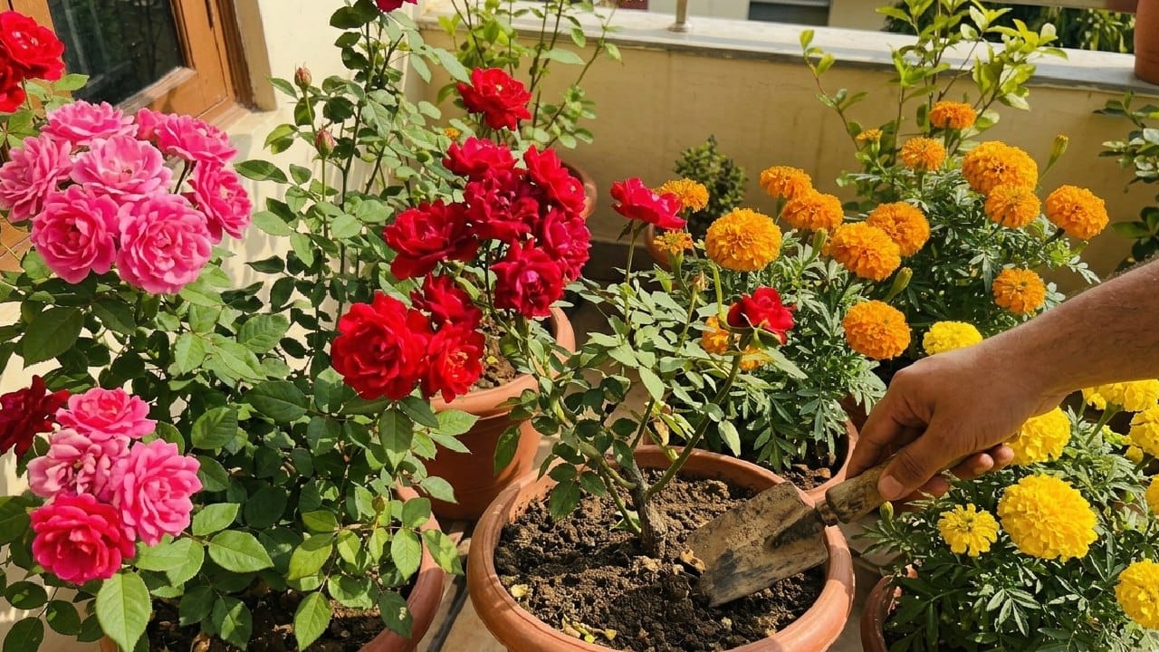 ঘরোয়া সার ব্যবহারের ক্ষেত্রে খেয়াল রাখবেন গাছের গোড়ায় যেন জল না জমে থাকে, কারণ অতিরিক্ত জল শিকড় পচিয়ে দিতে পারে। সার দেওয়ার আগে টবের মাটি ঝুরঝুরে করে নিতে ভুলবেন না, এতে শিকড় সহজে অক্সিজেন গ্রহণ করতে পারে। সঠিক নিয়মে এই উপাদানগুলো ব্যবহার করলে আপনার বাগানে ফুলের মেলা বসবেই। Gemini AI