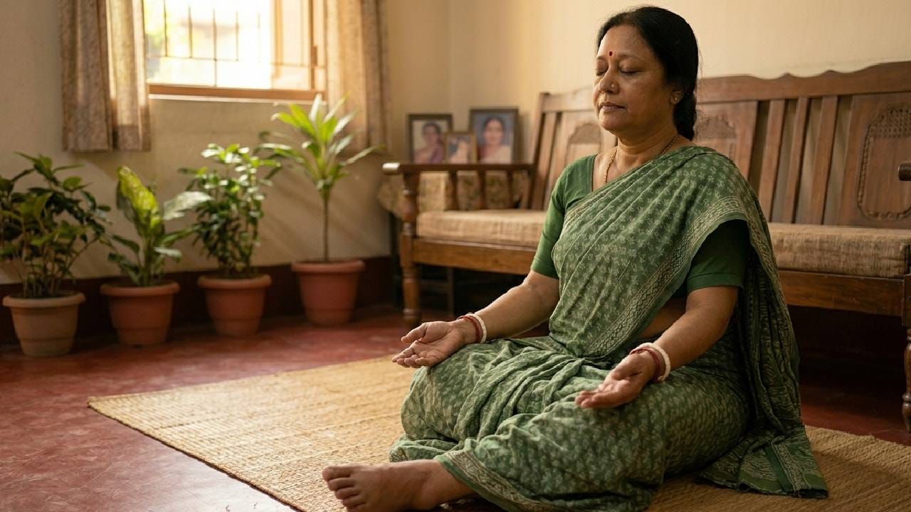 ব্যায়ামের শেষ অর্থাৎ ১০ নম্বর মিনিটে আর নতুন করে কোনও কঠিন শারীরিক কসরত বা পরিশ্রম করার একেবারেই প্রয়োজন নেই। এই সময়টিতে মন শান্ত করে সোজা হয়ে বসুন অথবা দাঁড়ান এবং গভীর ব্রিদিং এক্সারসাইজ় বা শ্বাস-প্রশ্বাসের ব্যায়াম শুরু করুন। নাক দিয়ে বুক ভরে গভীর শ্বাস নিয়ে তা কিছুক্ষণ ধরে রেখে মুখ দিয়ে ধীরে ধীরে বাতাস ছেড়ে দিন। Gemini AI