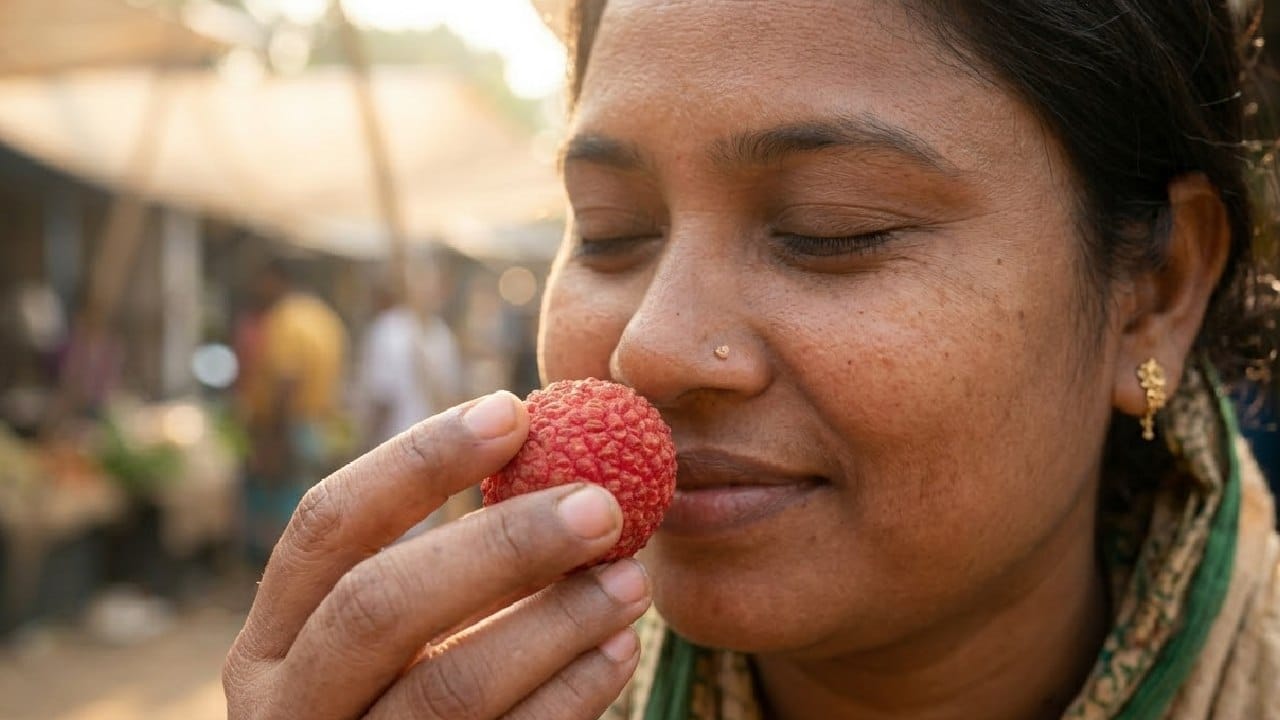 ফলের সুগন্ধ পরীক্ষার মাধ্যমেও খুব সহজে ভালো ও মিষ্টি লিচু চিনে নিতে পারবেন। টাটকা এবং ভালো মানের লিচুর বোঁটার কাছ থেকে মিষ্টি ও মৃদু একটি সুবাস পাওয়া যায়। কিন্তু লিচু থেকে যদি কোনও টক বা অ্যালকোহলের মতো গন্ধ বের হয় তবে বুঝতে হবে সেটি নষ্ট হতে শুরু করেছে। Gemini Ai