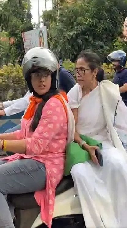 মমতা বাইক থেকে পড়ে গেলে বলবেন মোদী ফেলে দিয়েছে: সুকান্ত