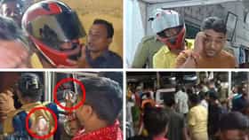 পুলিশের সামনেই ক্যানিংয়ে হেলমেট খুলিয়ে তৃণমূল নেতাকে 'ডিম থেরাপি'