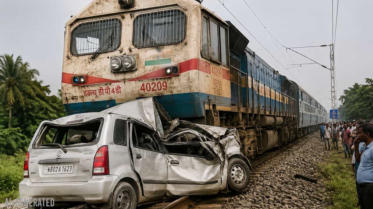 Murshidabad: সাত সকালে মর্মান্তিক ঘটনা, পুলকারে চলন্ত ট্রেনের ধাক্কা মুর্শিদাবাদে, মৃত ৩ Murshidabad: সাত সকালে মর্মান্তিক ঘটনা, পুলকারে চলন্ত ট্রেনের ধাক্কা মুর্শিদাবাদে, মৃত ৩