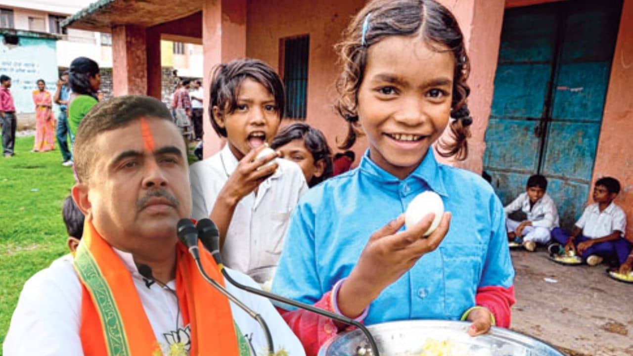 Mid Day Meal: মিড ডে মিলে থাকছে ডিম, বড় ঘোষণা শুভেন্দুর