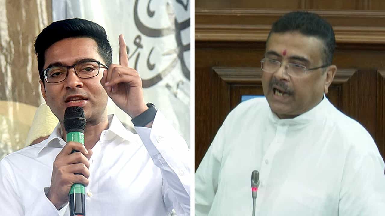 Suvendu Adhikari: 'বাইরে থাকলে তো হিসাব হবে', বিধানসভায় দাঁড়িয়ে অভিষেককে ছোঁড়া বলে শুভেন্দুর আল্টিমেটাম Suvendu Adhikari: 'বাইরে থাকলে তো হিসাব হবে', বিধানসভায় দাঁড়িয়ে অভিষেককে ছোঁড়া বলে শুভেন্দুর আল্টিমেটাম